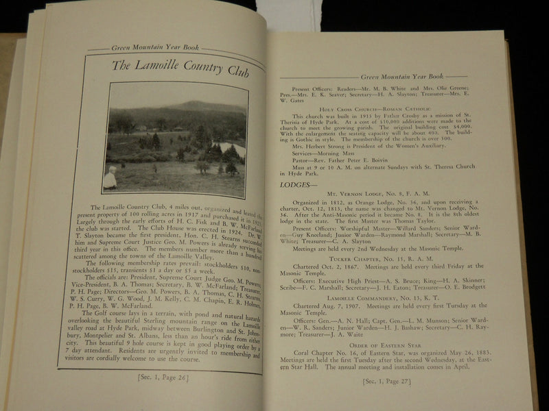 1931 MORRISVILLE VERMONT GREEN MOUNTAIN YEARBOOK - SOFTCOVER - J 6509