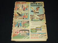 1956 APRIL 15 BROOKLYN DODGERS - STAR KIST TUNA COLOR COMICS AD - NP 1847H