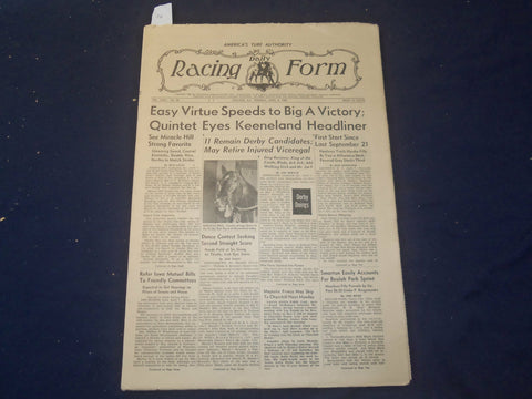 1969 APRIL 8 THE DAILY RACING FORM - EASY VIRTUE WINS - NP 2534F
