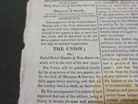 1818 THE UNION U.S. GAZETTE & TRUE AMERICAN NEWSPAPER LOT OF 8 DIFF - NP 1475