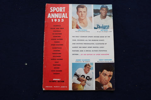 1953 SPORT ANNUAL MAGAZINE - BOB MATHIAS-ROCKY MARCIANO COVER - E 11875