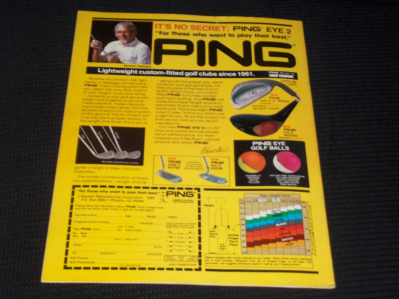 1985 AUGUST 23 GOLF WORLD MAGAZINE - AMY WALCOTT FRONT COVER - E 5585A