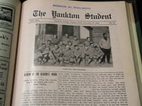 1912-1917 YANKTON STUDENT NEWSPAPER VOLUME LOT OF 5 - SOUTH DAKOTA - KD 3396B