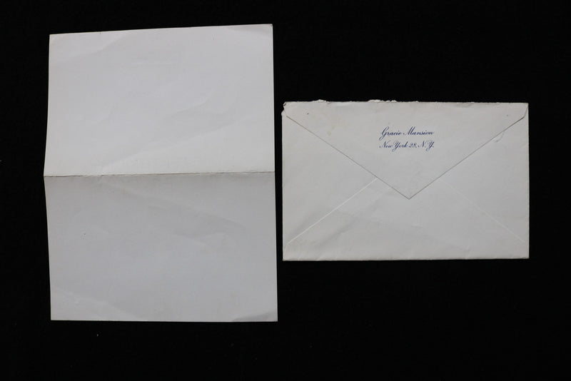 1967 JAN 4 MRS. JOHN V. (MARY) LINDSAY THANK YOU LETTER AND ENVELOPE - K 2761