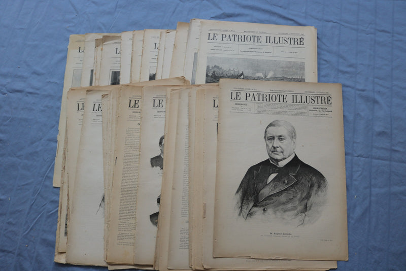 1888-1913 LE PATRIOTE ILLUSTRE MAGAZINE - FRENCH - LOT OF 40 - O 3848