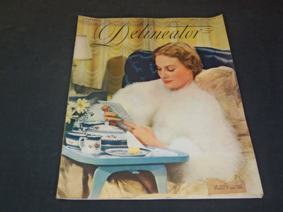 1937 FEBRUARY DELINEATOR MAGAZINE - ILLUSTRATED COVER - SP 6941