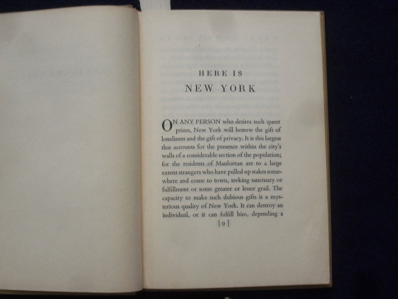 1949 HERE IS NEW YORK HARDCOVER BOOK BY E. B. WHITE - KD 8652