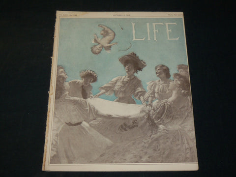 1906 SEPTEMBER 6 LIFE MAGAZINE - PLAYING WITH CUPID COVER - NICE ILLUS - B 4590P