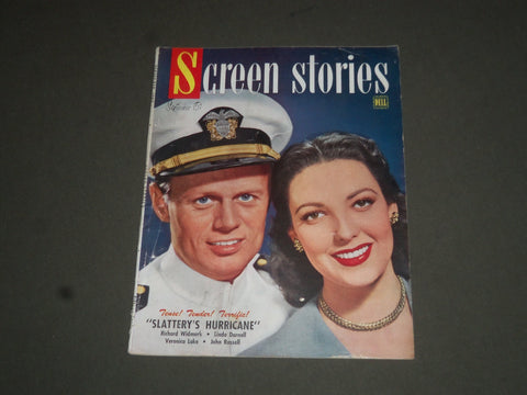 1949 SEP SCREEN STORIES MAGAZINE- RICHARD WIDMARK & LINDA DARNELL COVER- SP 7501