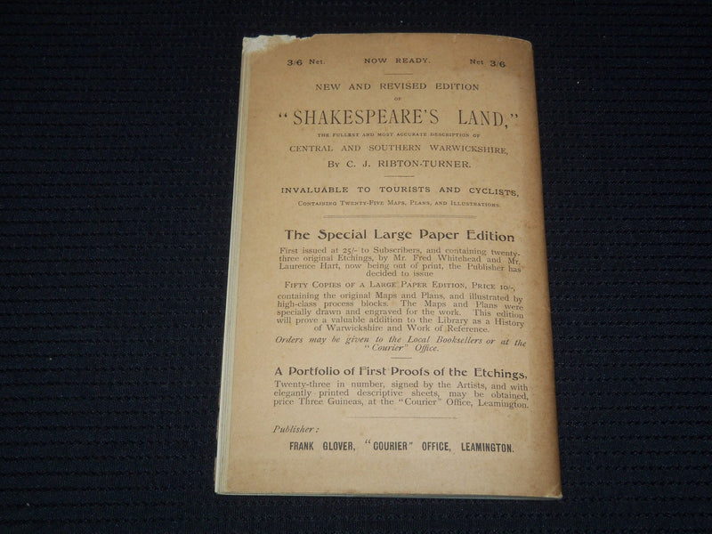 1898 WARWICK CASTLE AND TOWN GUIDE BY C. J. RIBTON-TURNER - J 9528
