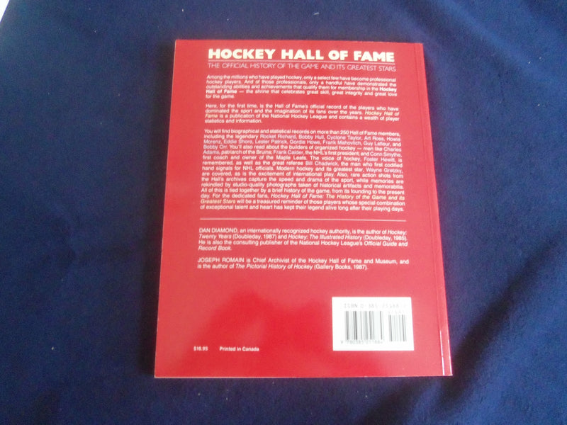 1988 HOCKEY HALL OF FAME BOOK - OFFICIAL HISTORY OF THE GAME AND STARS - F 253Z