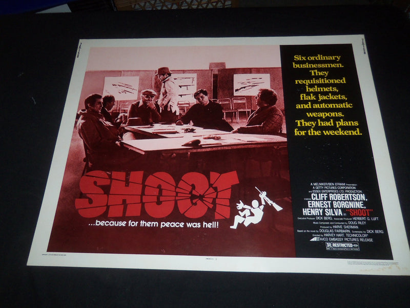1976 SHOOT 1/2 SHEET MOVIE POSTER - CLIFF ROBERTSON, ERNEST BORGNINE - P 390