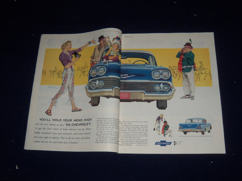 1958 FEB 8 THE SATURDAY EVENING POST MAGAZINE-ELEANOR ROOSEVELT STORY- SP 5685