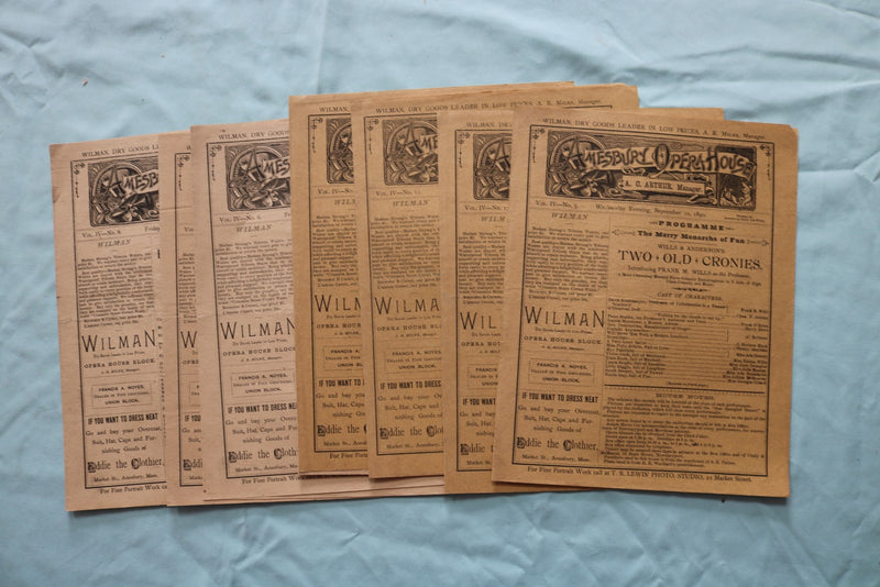 1890'S-1900'S EARLY THEATRE BROADSIDES - 75+ PIECES - GREAT LOT - K 3327