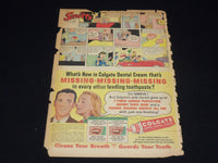 1956 APRIL 15 BROOKLYN DODGERS - STAR KIST TUNA COLOR COMICS AD - NP 1847H