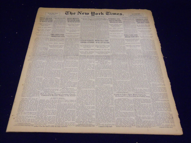 1931 AUGUST 3 NEW YORK TIMES - HERNDON AND PANGBORN LEAVE CHITA - NT 3930