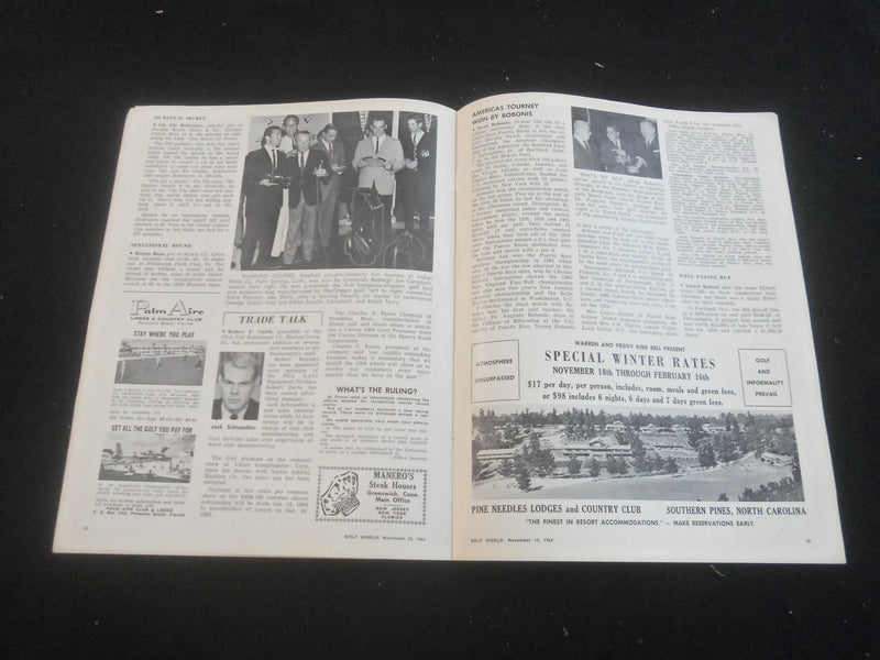 1963 NOVEMBER 15 GOLF WORLD MAGAZINE - B 4370S