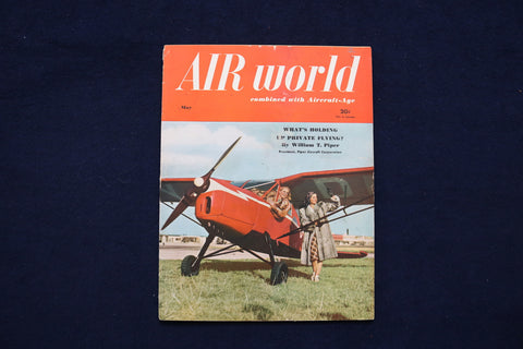 1946 MAY AIR WORLD MAGAZINE - DANISH KZ-3 COVER - E 11371