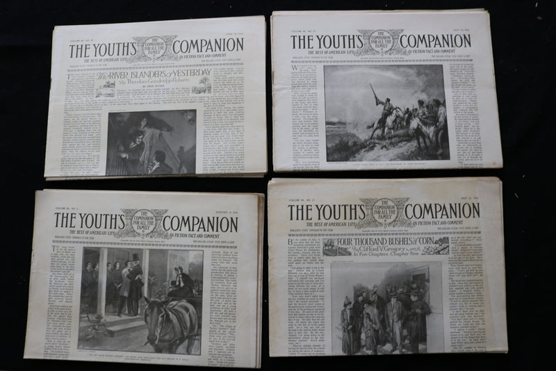 1908-1915 THE YOUTH'S COMPANION MAGAZINE - LOT OF 179 - O 3703