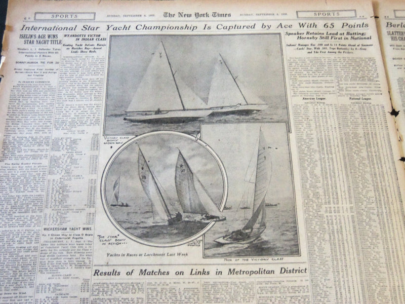 1925 SEPTEMBER 6 NEW YORK TIMES - JONES KEEPS TITLE BOROTRA UNCONSCIOUS- NT 6488