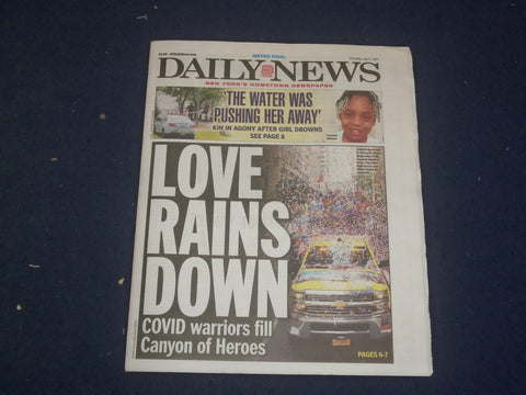 2021 JULY 8 NEW YORK DAILY NEWS NEWSPAPER-1ST RESPONDERS CANYON OF HEROES PARADE