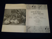1953-1954 AGNES DE MILLE DANCE THEATRE PROGRAM - S. HUROK - PHOTOS - J 5043