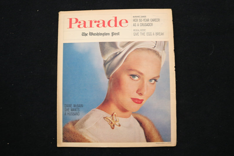 1963 DECEMBER 1 PARADE MAGAZINE - DIANE MCBAIN COVER - E 25876
