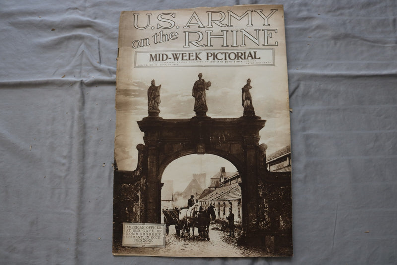 1919 JUNE 19 MID-WEEK PICTORIAL MAGAZINE SECTION - U.S. ARMY ON RHINE - NP 9260