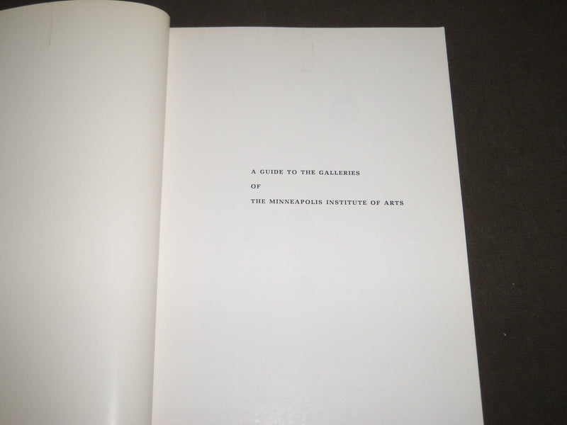 1970 MINNEAPOLIS INSTITUTE OF ARTS GUIDE TO THE GALLERIES CATALOG - KD 5116