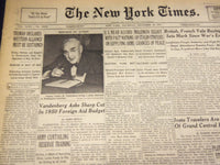 1949 DECEMBER 22 NEW YORK TIMES - VANDENBERG BACK IN SENATE - NT 3655