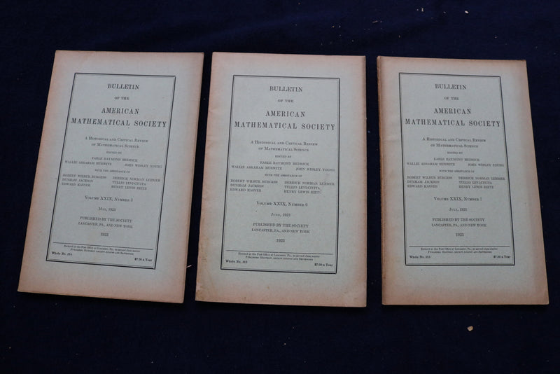 1922-1924 AMERICAN MATHEMATICAL SOCIETY BULLETIN - LOT OF 24 - O 3389