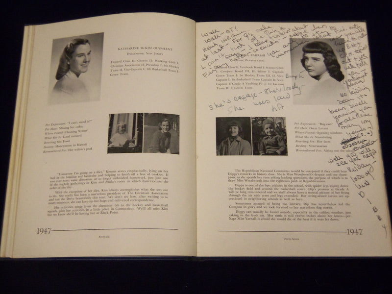 1947 SHIPLEY SCHOOL YEARBOOK - BRYN MAWR PENNSYLVANIA - PHOTOS - YB 801