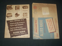 1948 ALLIED RADIO SPECIAL SUPPLEMENT NO. 116 & ENVELOPE - ST 997J