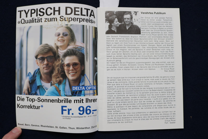 1992 CIRCUS ROYAL PROGRAM - GERMAN-FRENCH TEXT - K 492