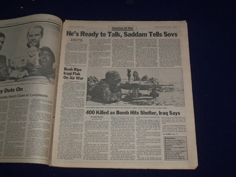 1991 FEBRUARY 13 PHILADELPHIA DAILY NEWS-U.S. RAID KILLS 400 IN BAGHDAD-NP 2988