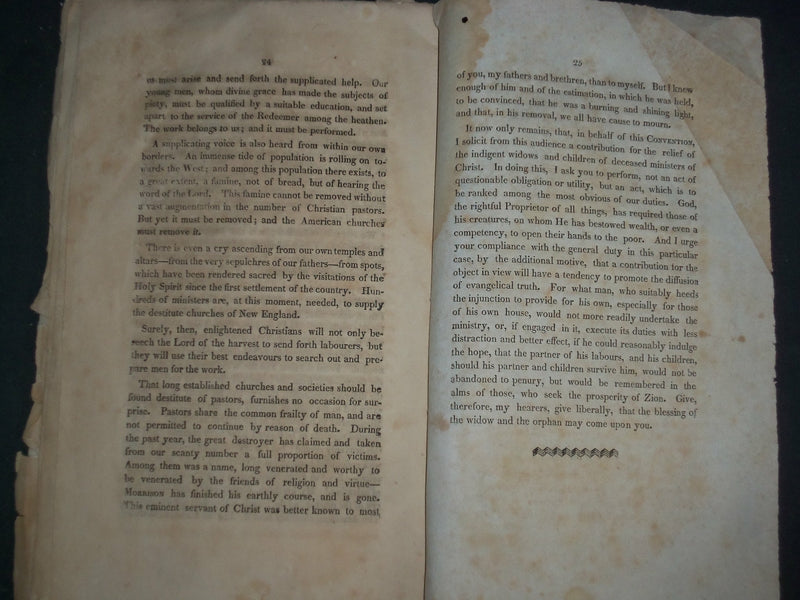1818 PRESIDENT BROWN'S SERMON - ECCLESIASTICAL CONVENTION - CONCORD, NH - J 4658