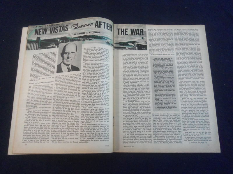 1942 FEBRUARY 21 LIBERTY MAGAZINE - STRANGE WOMAN - B 4197E