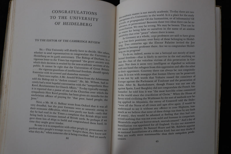 1936 HEIDELBERG AND THE UNIVERSITIES OF AMERICA SOFTCOVER BOOK - K 2909