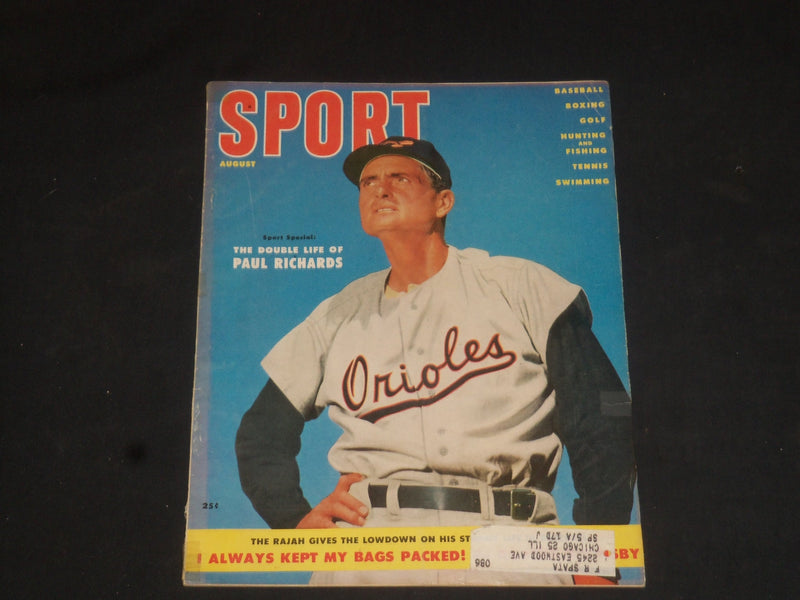 1955 AUGUST SPORT MAGAZINE - PAUL RICHARDS COVER - SP 8491
