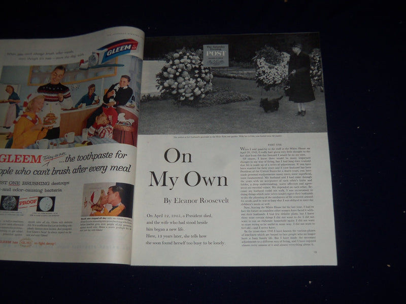 1958 FEB 8 THE SATURDAY EVENING POST MAGAZINE-ELEANOR ROOSEVELT STORY- SP 5685