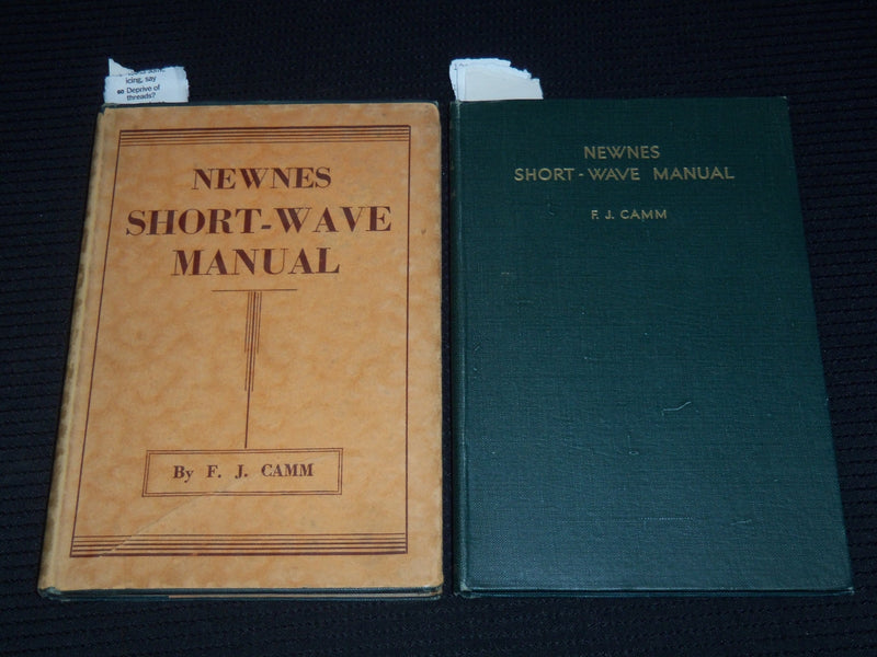 1942-1944 NEWNES SHORT-WAVE MANUALS BY F. J. CAMM - BOOK LOT OF 2 - KD 4065F