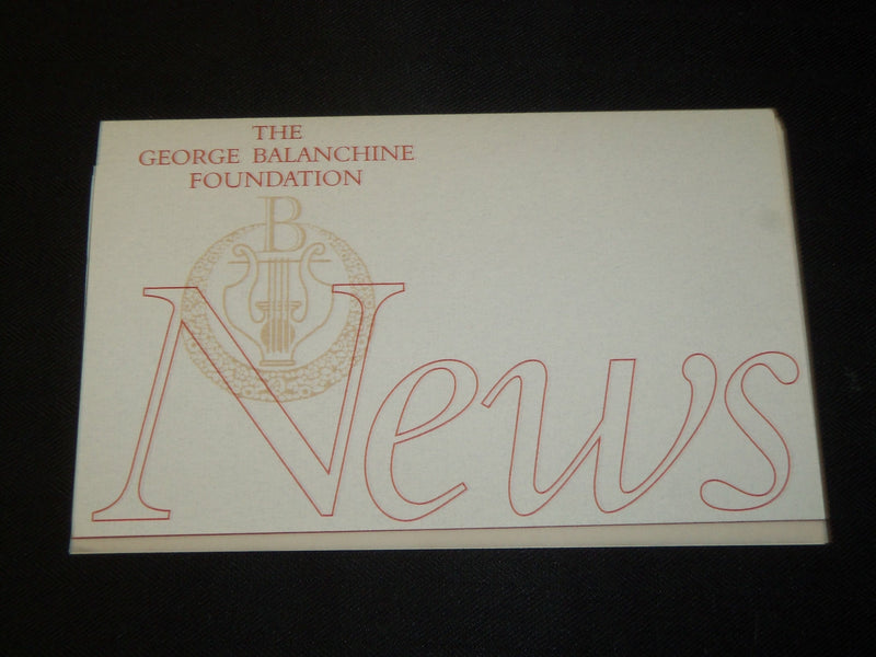 1994 GEORGE BALANCHURE FOUNDATION NEWS - NANCY REMNICK REYNOLDS - J 5459