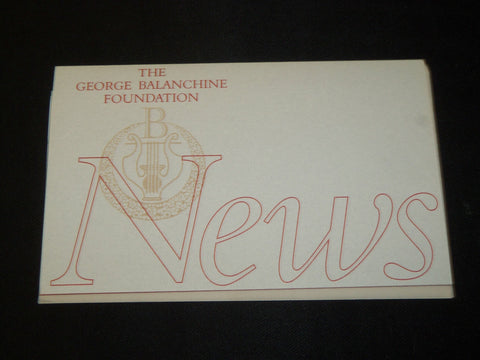 1994 GEORGE BALANCHURE FOUNDATION NEWS - NANCY REMNICK REYNOLDS - J 5459