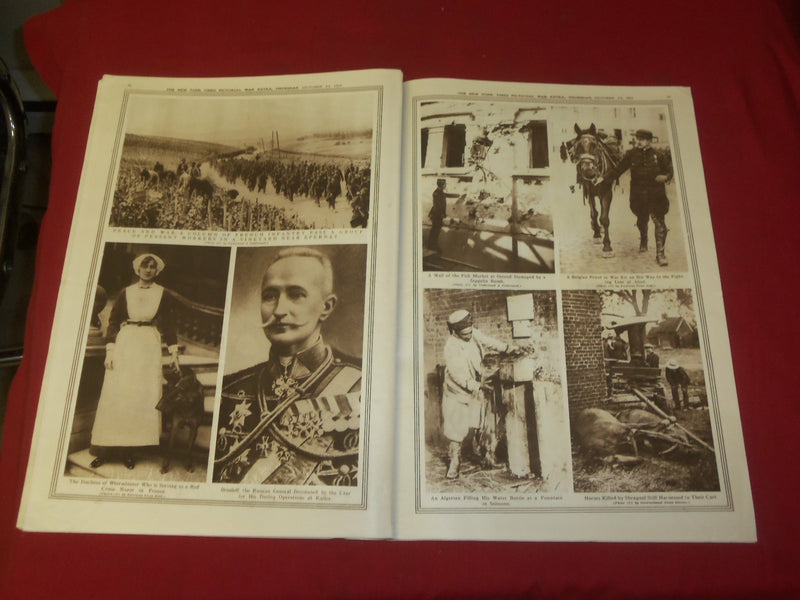1914 OCTOBER 22 NY TIMES PICTORIAL WAR EXTRA SECTION - ALGERIAN CAVALRY- NP 3934