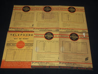 1937-1941 TYDOL HEATING OIL RECORD KEEPING DISPLAY CARDS LOT OF 6 - K 2145