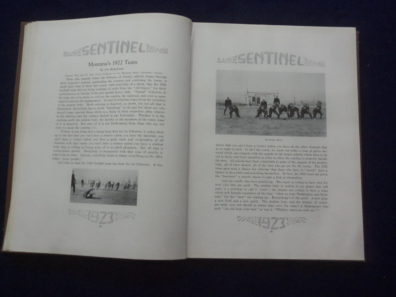 1923 SENTINAL UNIVERSITY OF MONTANA YEARBOOK - MISSOULA, MONTANA - YB 3102