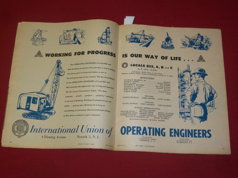 1964 MAY 24 NEWARK SUNDAY NEWS- NEW JERSEY TERCENTENARY SUNDAY MAGAZINE- NP 3804