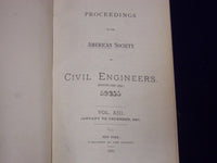 1884-1895 PROCEEDINGS OF AMERICAN SOCIETY CIVIL ENGR VOLUME LOT OF 4 - KD 909J