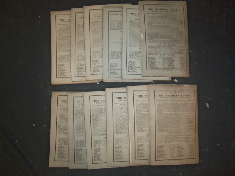 1849 THE AMERICAN REVIEW A WHIG JOURNAL LOT OF 12 - NICE ENGRAVINGS - WR 1230