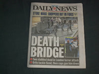 2019 NOVEMBER 30 NEW YORK DAILY NEWS NEWSPAPER - LONDON BRIDGE STABBINGS